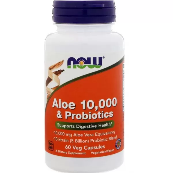 Ð?Ð»Ð¾Ñ? Ð²ÐµÑÐ° Ð¸ Ð¿ÑÐ¾Ð±Ð¸Ð¾ÑÐ¸ÐºÐ¸ (Aloe 10000 and Probiotics) 60 ÐºÐ°Ð¿Ñ?ÑÐ» NOW Foods ...
