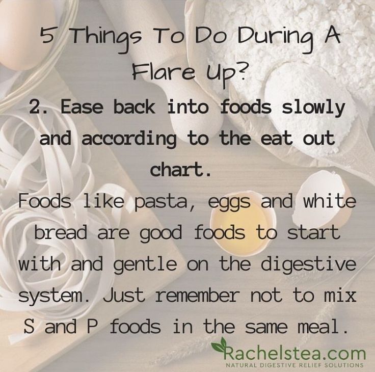 5 Things To Do During A Flare Up: Ease back into foods slowly and ...
