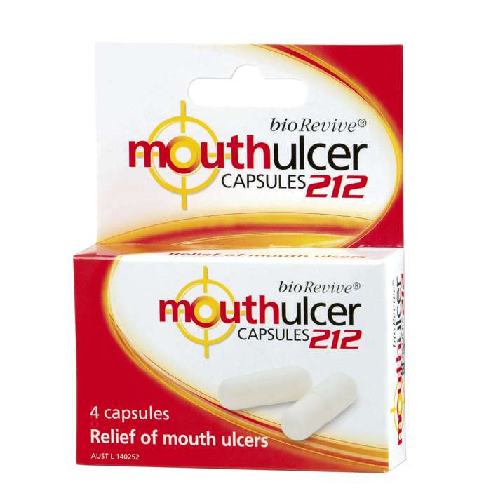 BIOREVIVE Mouth Ulcer Capsules 212 4 Capsules