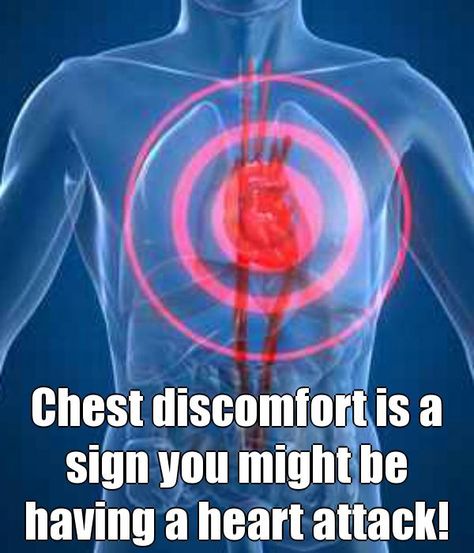 Chest discomfort is a sign you might be having a heart attack!