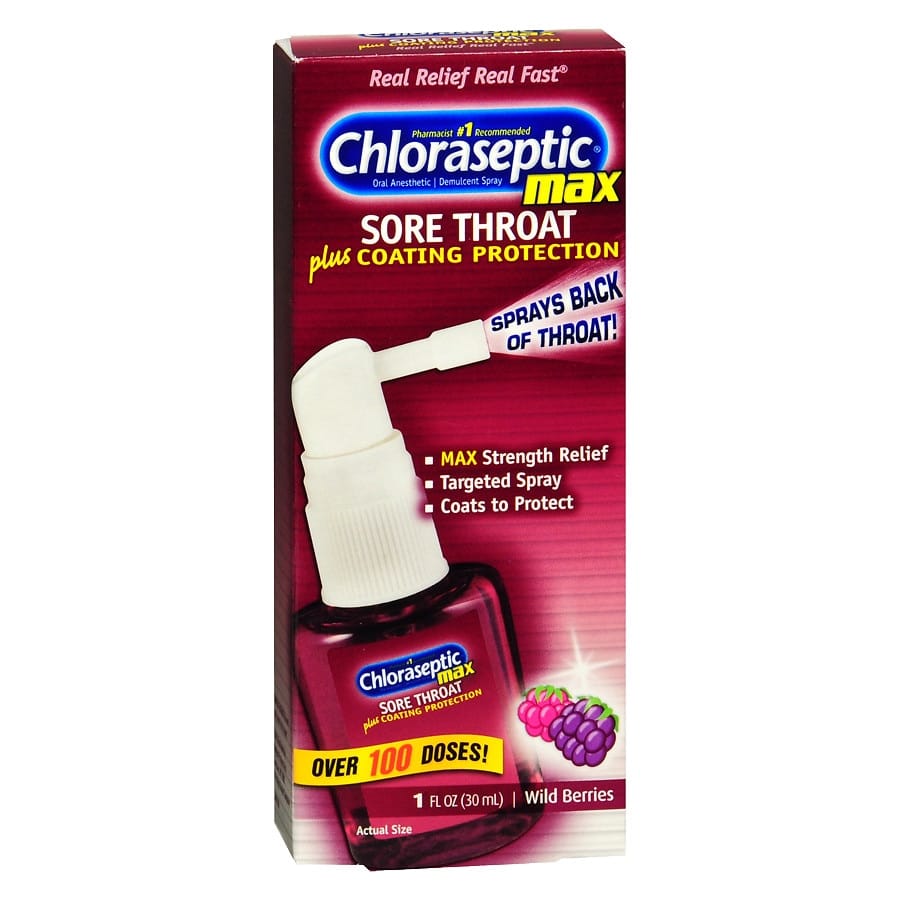 Chloraseptic Max Sore Throat Relief Spray Berry