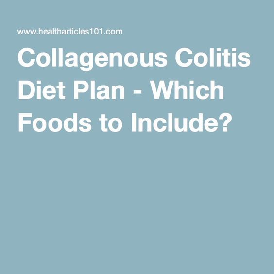 Collagenous Colitis Diet Plan
