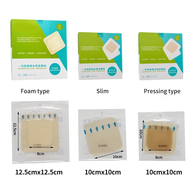 Hydrocolloid dressing foam application wound absorption and exudate ...