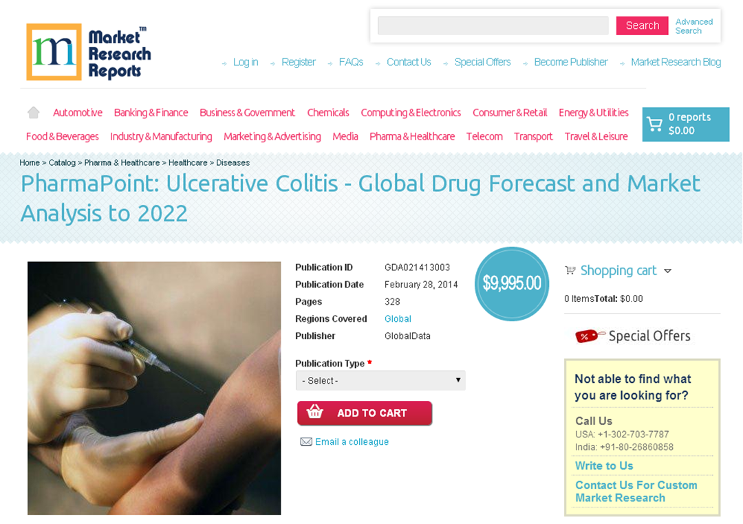 MarketResearchReports.Com: Global Ulcerative Colitis ...