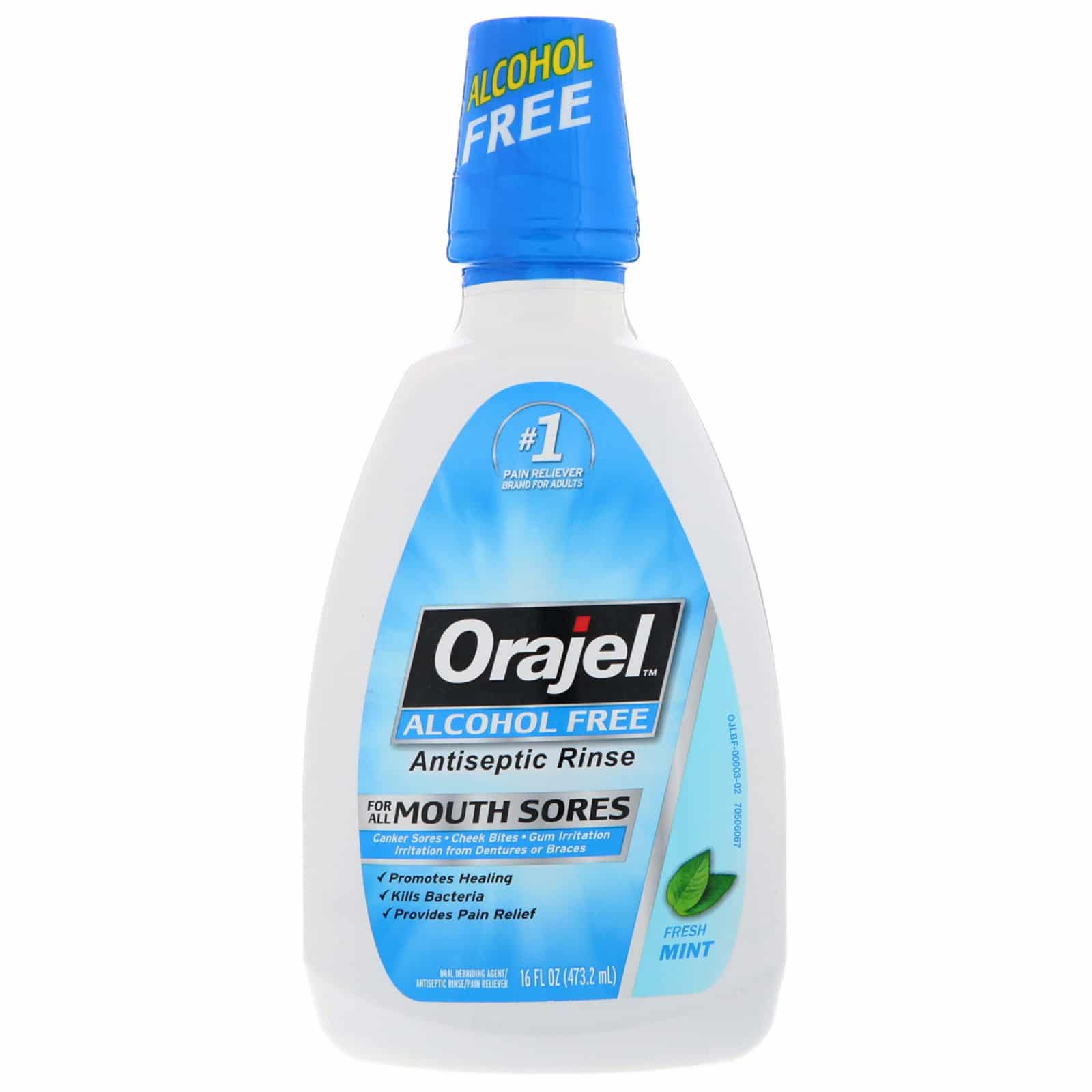 Orajel Antiseptic Rinse For All Mouth Sores Alcohol