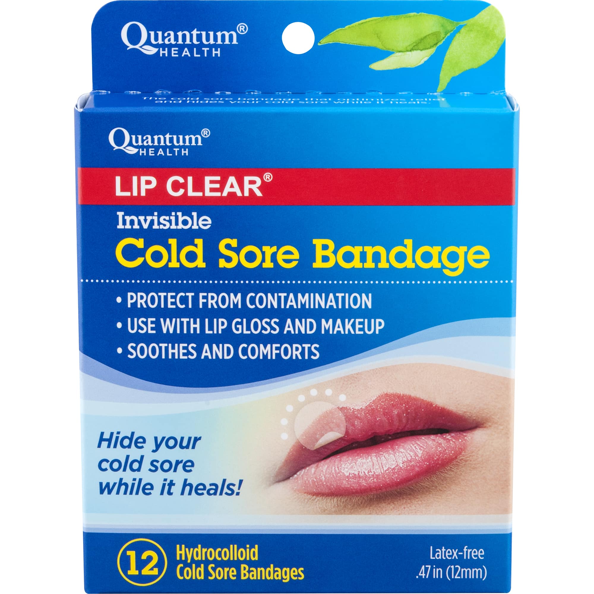 Quantum Health Lip Clear Invisible Cold Sore Bandage, 12 Count ...